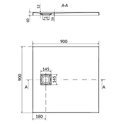 Душовий піддон Cersanit Tako 90x90 S601-122 - мініатюра 2
