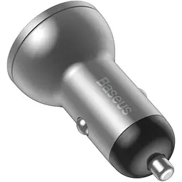 Автомобільний зарядний пристрій Baseus Digital Display Dual USB Car Charger Silver [CCBX-0S] [113777] - мініатюра 3