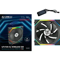 Вентилятор LIAN LI Uni Fan SL WIRELESS Reverse 120-1 Black (G99.12RSL1W1B.00) - мініатюра 6