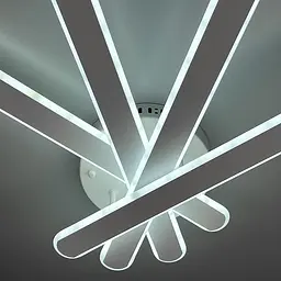 Настінно-стельовий LED світильник в білому корпусі 50х60х14 см | Line F | Арт. 6202-4 WT - мініатюра 6