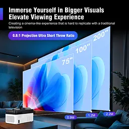 Мультимедійний смарт-проектор з автофокусом Magcubic HY450 Android 14, chip H726, 8K24fps, 2GB/16GB домашній кінотеатр Black White (19397) - мініатюра 4