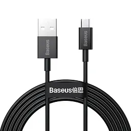 USB кабель Baseus Superior Series Fast Charging Data Cable USB to Micro 2A 2m чорний CAMYS-A01