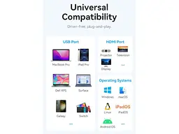 Мультипортовий адаптер Vention 5-in-1 USB-C to HDMI/USB3.0x3/PD (TQDHB) - мініатюра 4