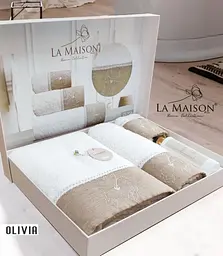 Подарунковий набір рушників з парфумом Olivia La Maison pbe0051098 - мініатюра 4