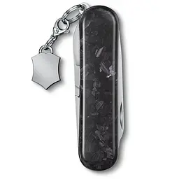 Ніж Victorinox Classic Brilliant Карбоновий 58мм,5функ,карбон + брелок-лого - мініатюра 3