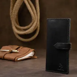 Чоловіче шкіряне портмоне GRANDE PELLE 9х18х1 см acs0018657 - мініатюра 6