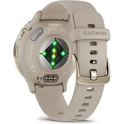 Смарт-годинник Garmin Venu 3S Soft Gold Stainless Steel Bezel with French Gray Case and Silicone Band (010-02785-02/52) [130196] - мініатюра 4