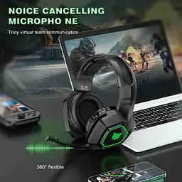 Навушники 2 в 1 комбо Onikuma K10 Gaming with LED 2.4Ghz та 3.5mm - мініатюра 7