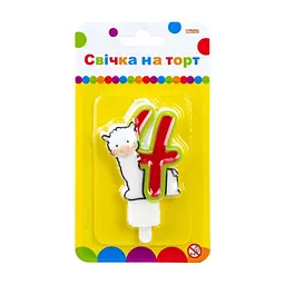 Свічка Maxi Llama "4" висотою 7,62 см (MX622068-4)