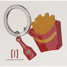 Брелок Metalmorphose French Fries With Ketchup bottle (8000020806903) - мініатюра 2