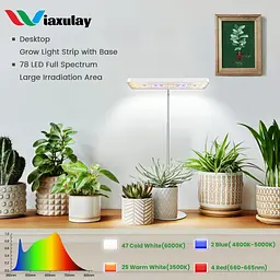 Настільна лампа для вирощування повного спектра Wiaxulay Grow Light, 78 світлодіодних світильників для кімнатних рослин - мініатюра 5