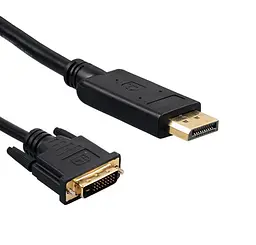 Кабель DisplayPort M-DVI-D 25 M, 1.8 м, чорний - мініатюра 2