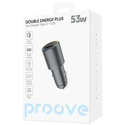 АЗП Proove Double Energy Plus 53W (USB + Type-C), в асортименті - мініатюра 2