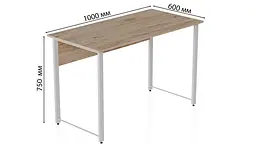 Комп'ютерний стіл Ferrum-decor Курт 75x100x60 білий ДСП Дуб Сан-Марино 16мм (FRD-102199) - мініатюра 7