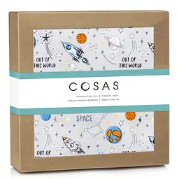 Пелюшки фланелеві Cosas Grey Space 80х100 см, сірі