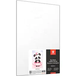 Полотно на ХДФ з контуром Arteo Little Princess 20×30 бавовна акрил - мініатюра 2
