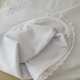 Крижма "Квітонька" велюр, кулір 75*100 см Betis Білий із срібним - мініатюра 3