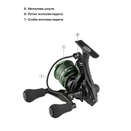 Котушка Brain Phantom Match/Bolo Double Handle 2000 9+1BB - мініатюра 9