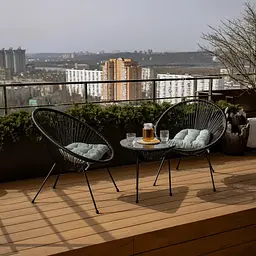 Комплект садових меблів 4Points Capri-2 круглий стіл ⌀50см - мініатюра 9
