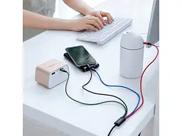Кабель USB Type-C/Lightning/Micro USB BASEUS Rapid 4-in-1 USB-A to 2xUSB-C/Lightning/Micro-USB 1.2m Black (CA1T4-B01) - мініатюра 8
