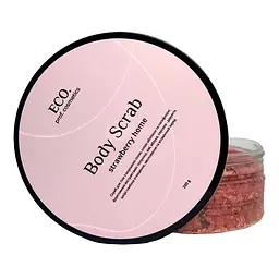 Скраб для тіла Полуничний Body scrub strawberry home Eco.prof.cosmetics 200 г