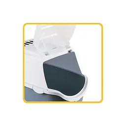 Туалет для котів Stefanplast Cathy Easy Clean з фільтром 56х40х40 см білий/синій (98649) - мініатюра 2