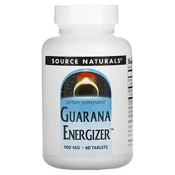 Передтренувальний комплекс Source Naturals Guarana Energizer 900 mg, 60 таблеток