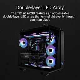 Комплект вентиляторів ASUS TUF Gaming 120мм TR120 ARGB Triple Pack Black (90DA0090-B09020) - мініатюра 10