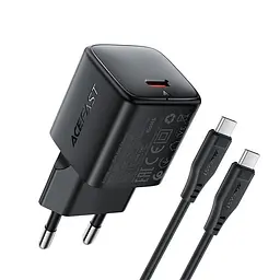 Адаптер сетевой ACEFAST PD mini GaN USB-C fast charger set A118 (P5) 1USB-C, 30W/3A