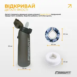 Спортивна пляшка для води EasyFit Air Up 650 мл з 7 капсулами (EF-7005s-7) - мініатюра 5