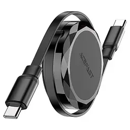 Кабель ACEFAST C13-03 USB-C to USB-C dual retraction charging data cable чорний