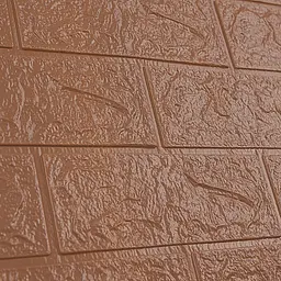 Самоклеюча декоративна 3D панель 3D Loft під коричневу цеглу в рулоні 20м 20000x700x3 мм - мініатюра 4