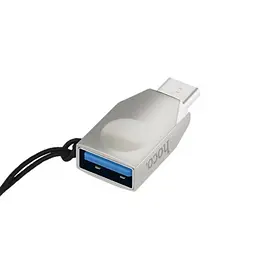 Перехідник HOCO UA9 Type-C OTG Adapter Сріблясто-нікелевий