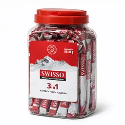 Кава розчинна в стіках 3 в 1 Swisso Kaffee Instant 55 х 18 г