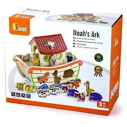 Дерев'яний сортер Viga Toys Ковчег зі звірятами (50345) - мініатюра 4