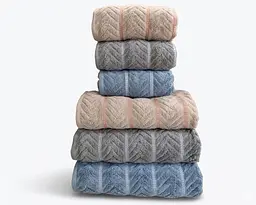 Набір турецьких махрових рушників Cestepe MicroCotton Premium 3 штуки 50x90 + 3 штуки 70х140 Multi 2 щільність 600 г/м2 - мініатюра 3
