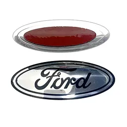 Емблема Ford хром+чорний 125×50 мм пластик (на скотчі) - мініатюра 2