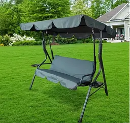 Садова гойдалка Garden Line VIP антрацит 170 x 110 x 153 см - мініатюра 2