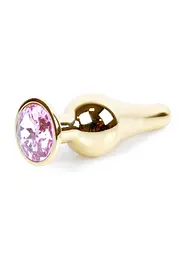 Анальна пробка - Jewellery Gold BUTT PLUG- Rose - мініатюра 3