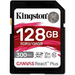Карта пам'яті Kingston 128GB SDXC C10 UHS-II U3 R300/W260MB/s (SDR2/128GB)