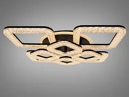 LED-люстра з кришталевими квадратами Diasha 5179/4+4BK 140W, 7700 lm - мініатюра 2