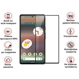 Захисне скло BeCover для Google Pixel 7a Black (709767) - мініатюра 3
