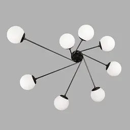 Люстра модерн Levistella 7529803-8 BK+WH - мініатюра 3