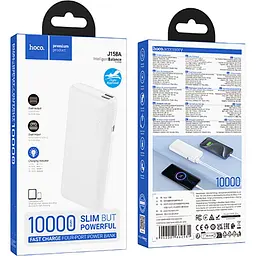 Зовнішній акумулятор Hoco J158A Runner 10000mAh 10W White [165961] - мініатюра 4