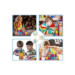 Конструктор Picasso магнітний Tiles Magnetic Building Blocks 36 деталей (817338027971) - мініатюра 6