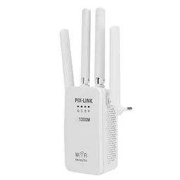 Бездротовий репітер WiFi сигналу Wireless-N Pix-Link - 1200 Mbps підсилювач сигналу та розширювач зони покриття мережі (повторювач) 