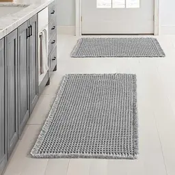 Набір килимків для ванної /туалету вафельний Lovely Svi 2шт: 50 x 80 см Сірий (1237253)