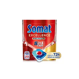 Таблетки для посудомийних машин Somat Excellence 5-в-1 20 шт. (9000101808384) - мініатюра 2