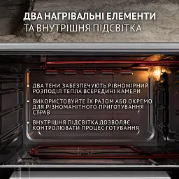 Електрична піч Perfelli CLASSIC 37 GREY - мініатюра 4