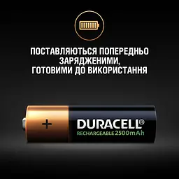 Акумулятор Duracell R06 (AA) 2500mAh Попередньо заряджені 4 шт на блістері - мініатюра 2